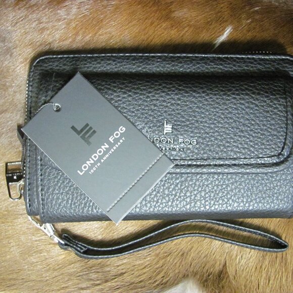 LONDON FOG COLLECTION LADIES   PEBBLED HIGH QUALITY VEGAN LEATHER NWT - Picture 2 of 10